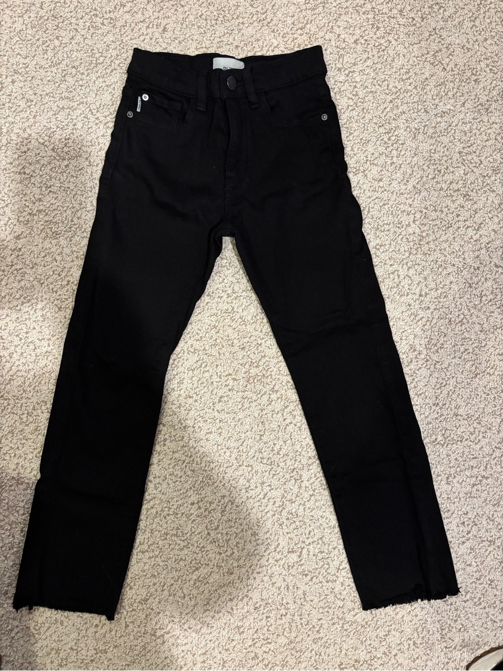 DL1961 Kids Black Straight-Leg Jeans